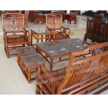 Bộ bàn ghế triện đũa gỗ hương